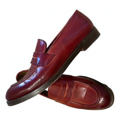 Pre-owned Fratelli Rossetti Red Leather Flats