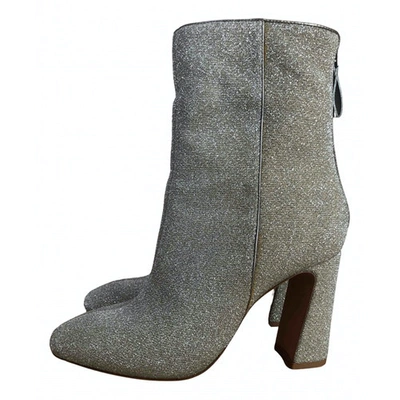 Pre-owned Alexandre Birman Leather Ankle Boots In Silver