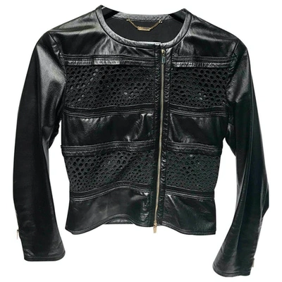 Pre-owned Blumarine Black Leather Jacket