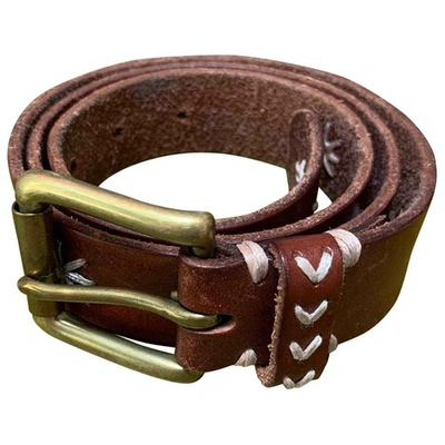 Pre-owned Comptoir Des Cotonniers Brown Leather Belt