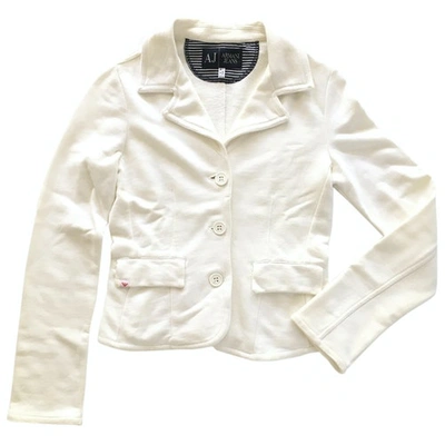 Pre-owned Armani Jeans White Cotton Jacket