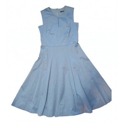 Pre-owned Hugo Boss Blue Cotton - Elasthane Dress