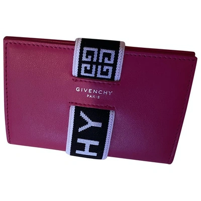 Pre-owned Givenchy Red Leather Wallet