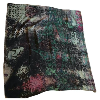 Pre-owned Lily And Lionel Green Cotton Scarf