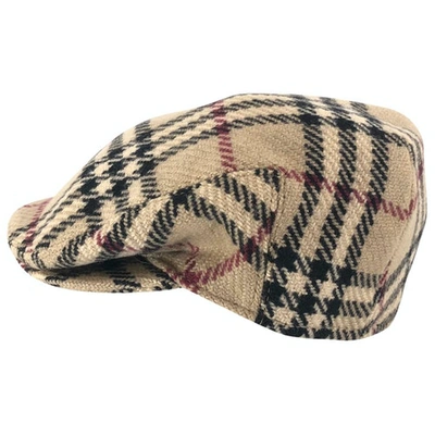 Pre-owned Burberry Beige Wool Hat & Pull On Hat