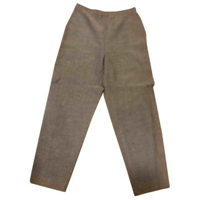 Pre-owned Giorgio Armani Trousers In Grey