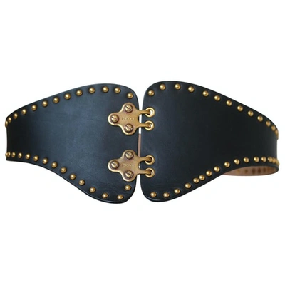 Pre-owned Emilio Pucci Black Leather Belt