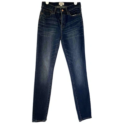 Pre-owned Jcrew Straight Jeans In Blue