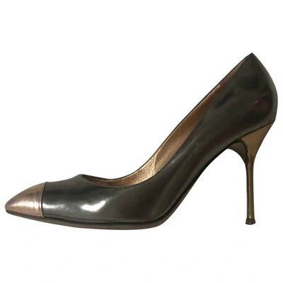 Pre-owned Sergio Rossi Metallic Leather Heels