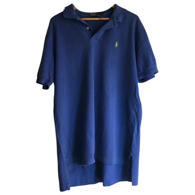 Pre-owned Polo Ralph Lauren Polo Ajusté Manches Courtes Blue Cotton Polo Shirts