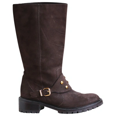 Pre-owned Fendi Boots In Brown