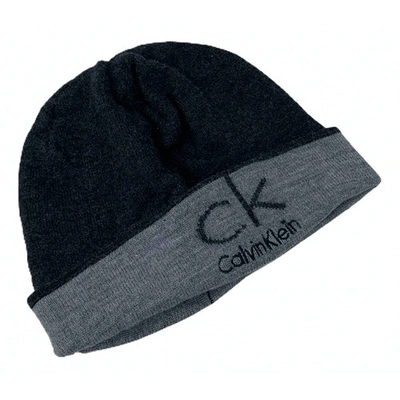 Pre-owned Calvin Klein Wool Hat In Grey