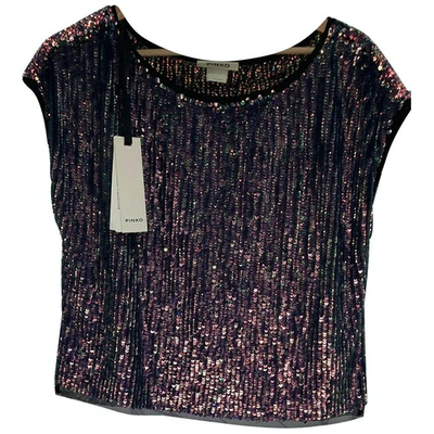 Pre-owned Pinko Purple Glitter  Top