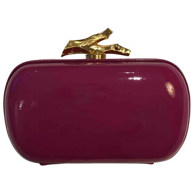Pre-owned Diane Von Furstenberg Pink Patent Leather Clutch Bag