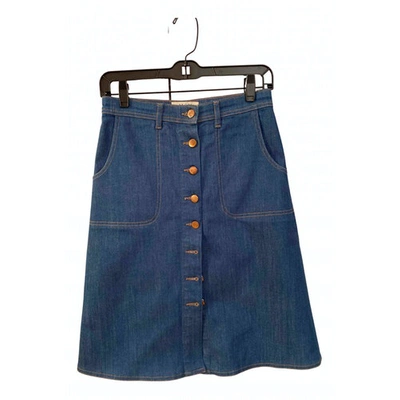 Pre-owned M.i.h. Jeans Mid-length Skirt In Blue