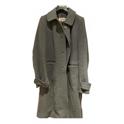 Pre-owned Jigsaw Wool Coat In Grey
