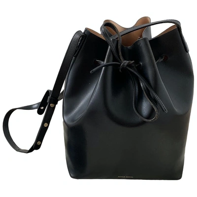 Pre-owned Mansur Gavriel Bucket Black Leather Handbag