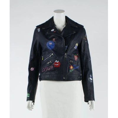 Pre-owned Mira Mikati Navy Leather Jacket