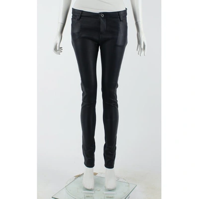 Pre-owned Each X Other Each X Leather Trousers In Navy
