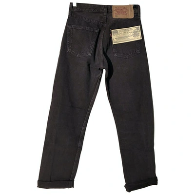 Pre-owned Levi's Anthracite Cotton Trousers