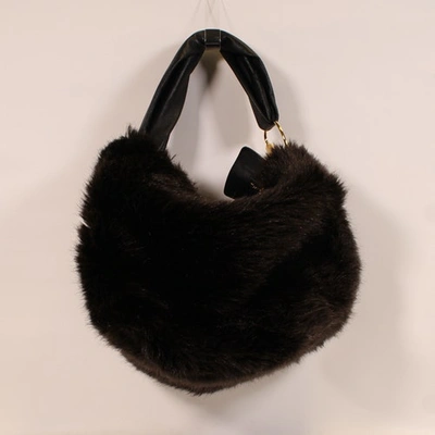 Pre-owned Victoria Beckham Black Faux Fur Handbag