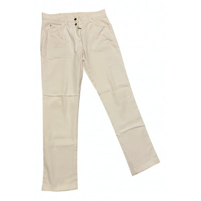 Pre-owned Jil Sander Straight Jeans In White