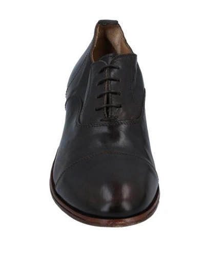 Shop Moma Lace-up Shoes In Dark Brown