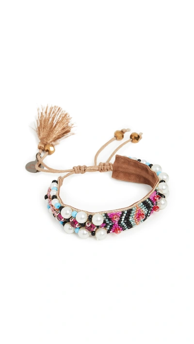 Shop Deepa Gurnani Indigo Bracelet In Fuchsia