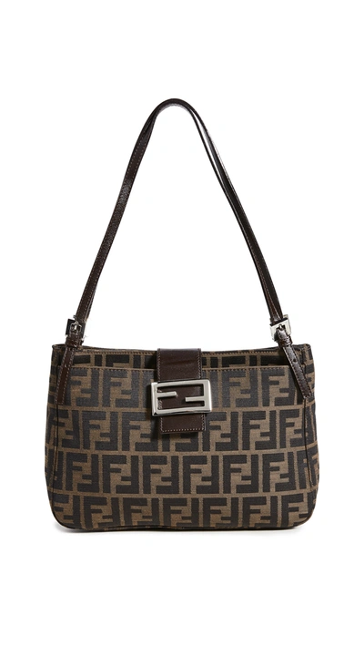 Pre-owned Fendi Brown Zucca Shoulder Bag