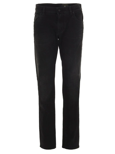 Shop Dolce & Gabbana Washed Black Slim Stretch Jeans