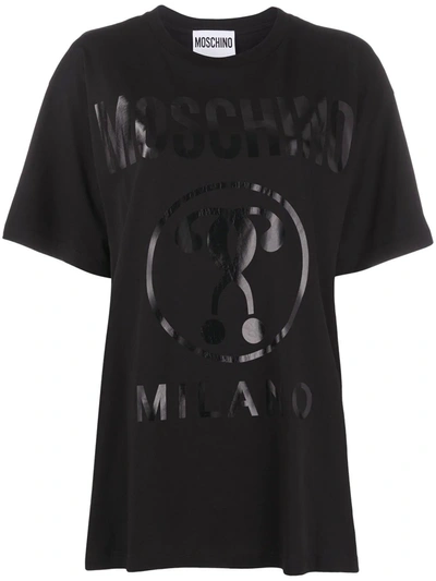 Shop Moschino T-shirts In Fantsy Print Black