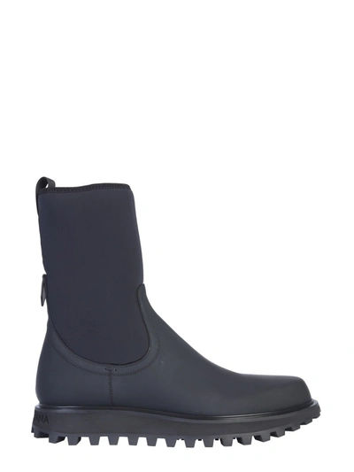 Shop Dolce & Gabbana Vulcanized Boot In Black