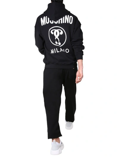 Shop Moschino Hoodie In Black