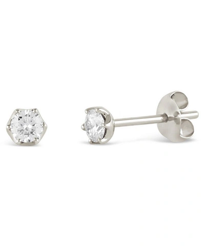 Shop Dinny Hall 18ct White Gold Elyhara Small Diamond Stud Earrings
