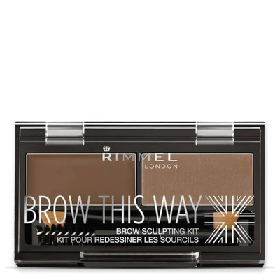 Shop Rimmel Brow This Way Eyebrow Kit - Medium Brown