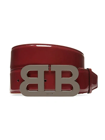 Shop Bally Mirror B Leather Belt