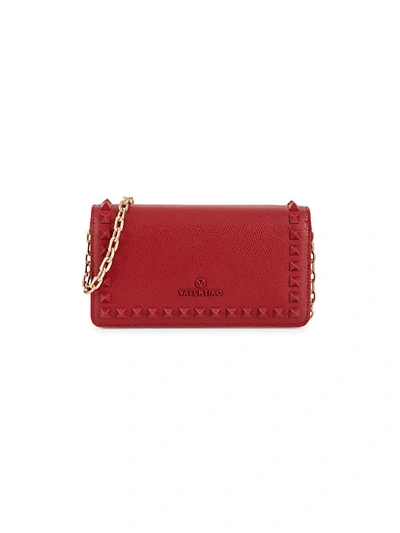 Shop Valentino By Mario Valentino Ibty Embellished Leather Chain Wallet
