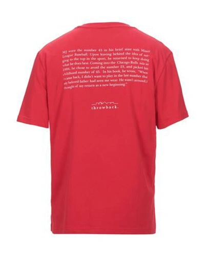 Shop Throwback . Man T-shirt Red Size L Cotton