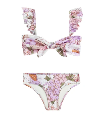 Shop Zimmermann Bells Floral Frill Tie Bikini (2-10 Years)