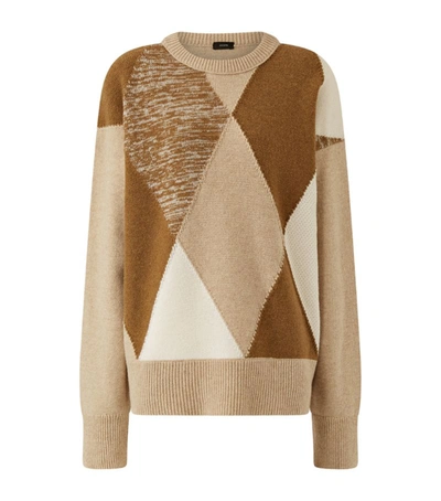 Shop Joseph Argyle Pattern Sweater