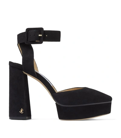 Shop Jimmy Choo Jinn 125 Suede Platform Sandals