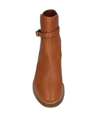 Shop Celine Ankle Boots In Tan
