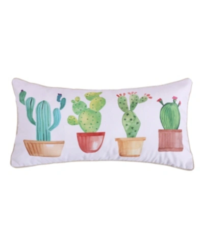 Shop Levtex Casita Cactus Decorative Pillow, 12" X 24" In White