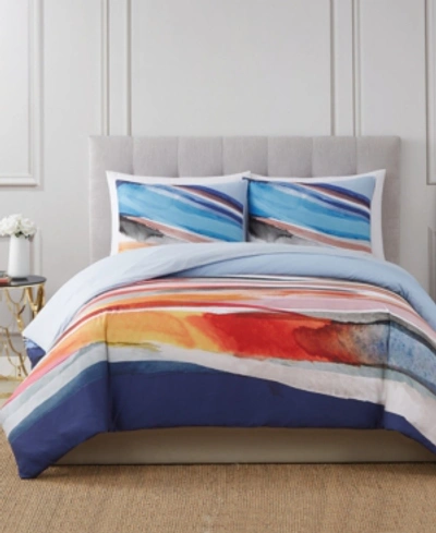 Vince Camuto Home Allaire 2 Piece Comforter Set, Twin Xl In Blue