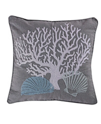 Shop Levtex Cape Coral Shell & Coral Motif Decorative Pillow, 20" X 20" In Gray