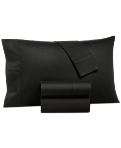 Shop Aq Textiles Camden Sateen 1250 Thread Count 4 Pc. Sheet Set, Full Bedding In Black