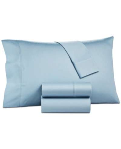 Shop Aq Textiles Camden Sateen 1250 Thread Count 4 Pc. Sheet Set, King Bedding In Blue