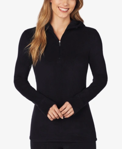 Cuddl Duds Fleecewear With Stretch Long-sleeve Half-zip Hoodie In