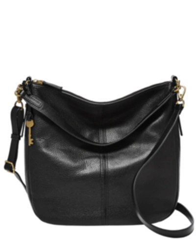 Fossil Ryder Leather Medium Satchel In Black | ModeSens