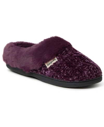 Shop Dearfoams Women's Claire Marled Chenille Knit Clog In Aubergine